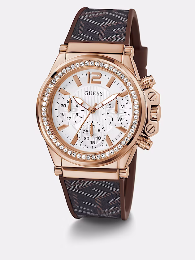 Multi-function watch with G Cube print - GUESS