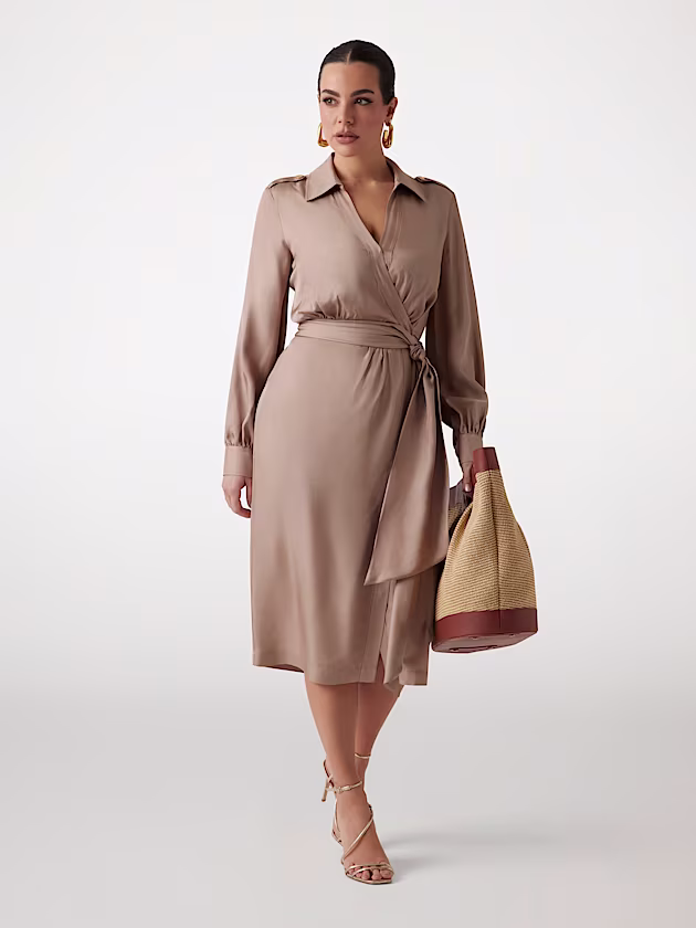 Marciano wrap midi dress - GUESS