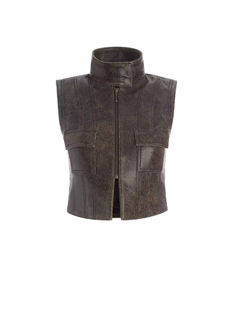 Genuine leather vest - GUESS