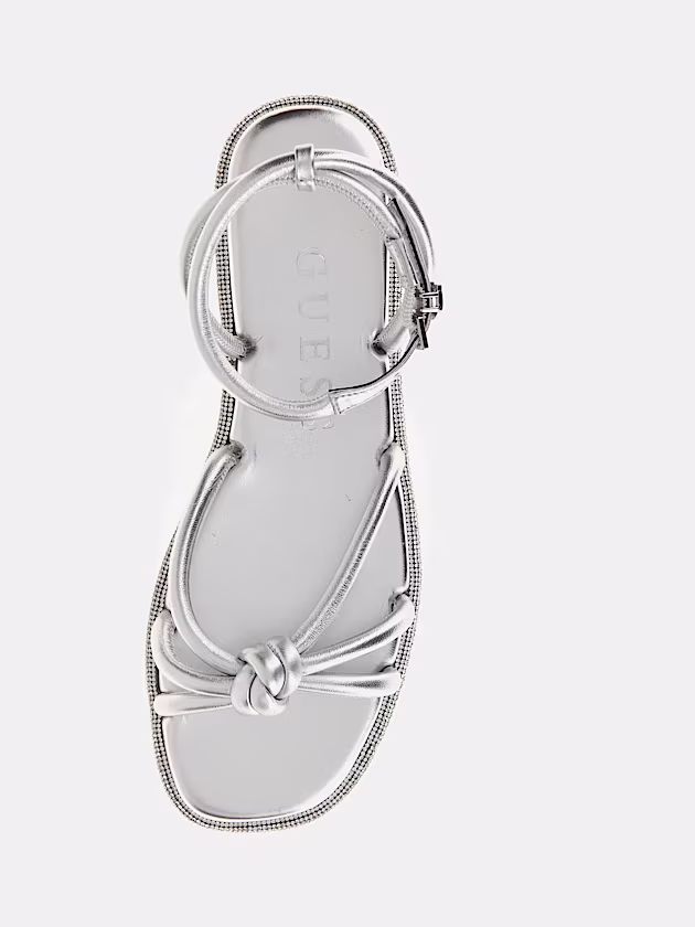 Slone laminated genuine leather sandal - GUESS