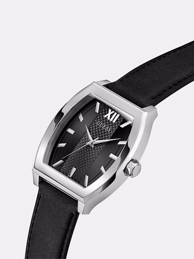 Analogue watch in genuine leather - GUESS