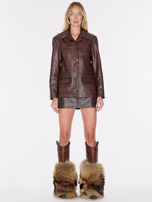 Genuine leather jacket - GUESS