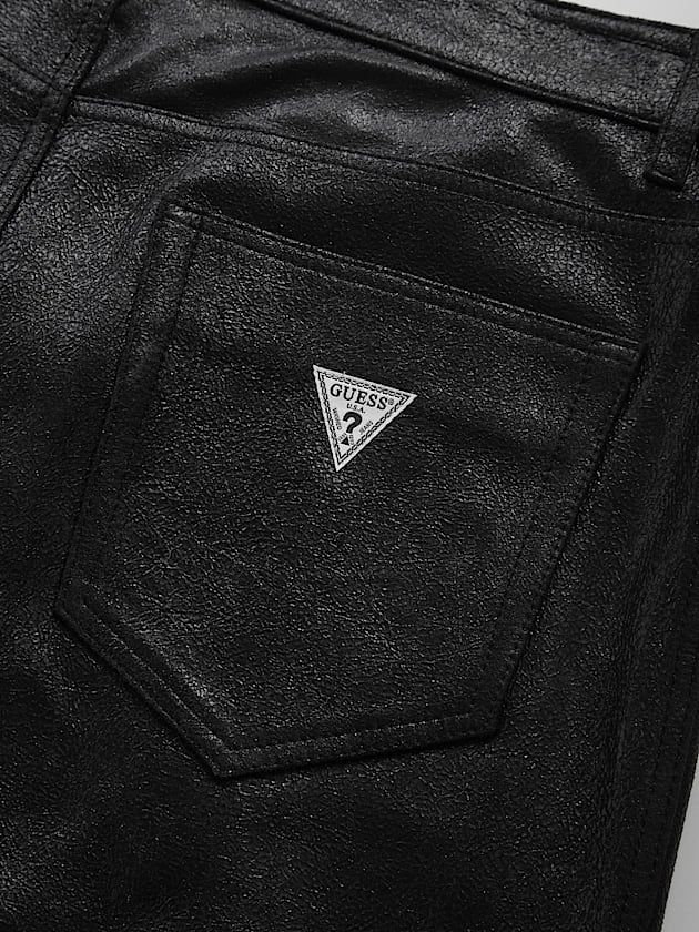 High rise leather shorts - GUESS