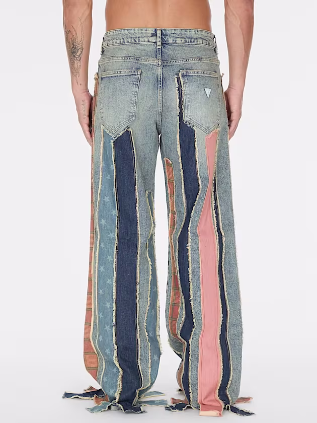 Mid rise wide leg denim pant - GUESS