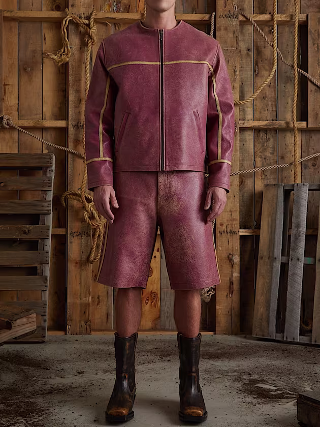 Crackle leather jacket - GUESS