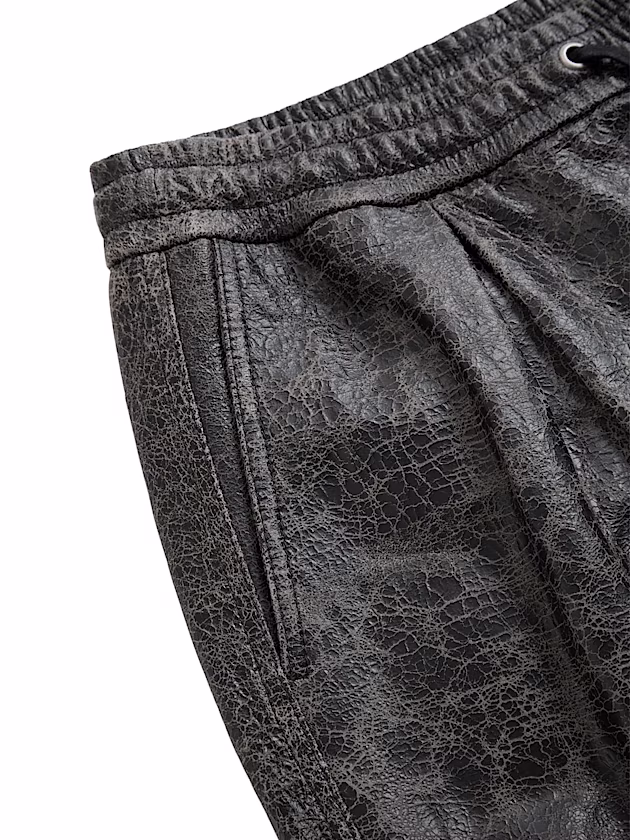 Leather regular pant - GUESS