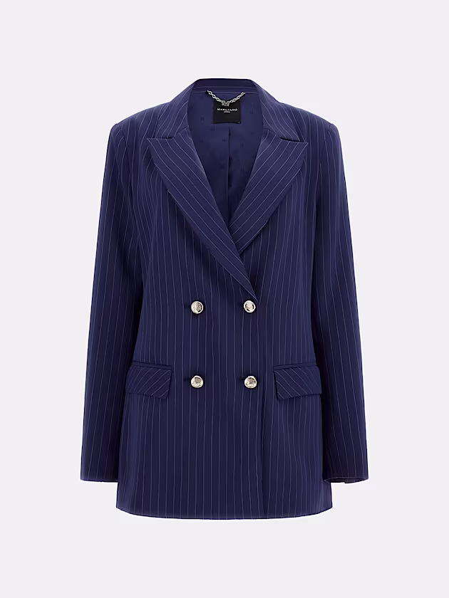 Marciano double-breated pinstriped blazer - GUESS