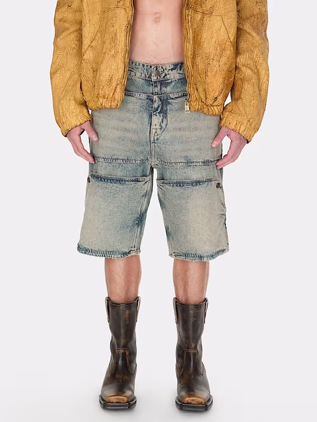 Regular utility denim short - GUESS