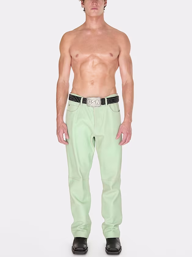 Crackled leather pants - GUESS