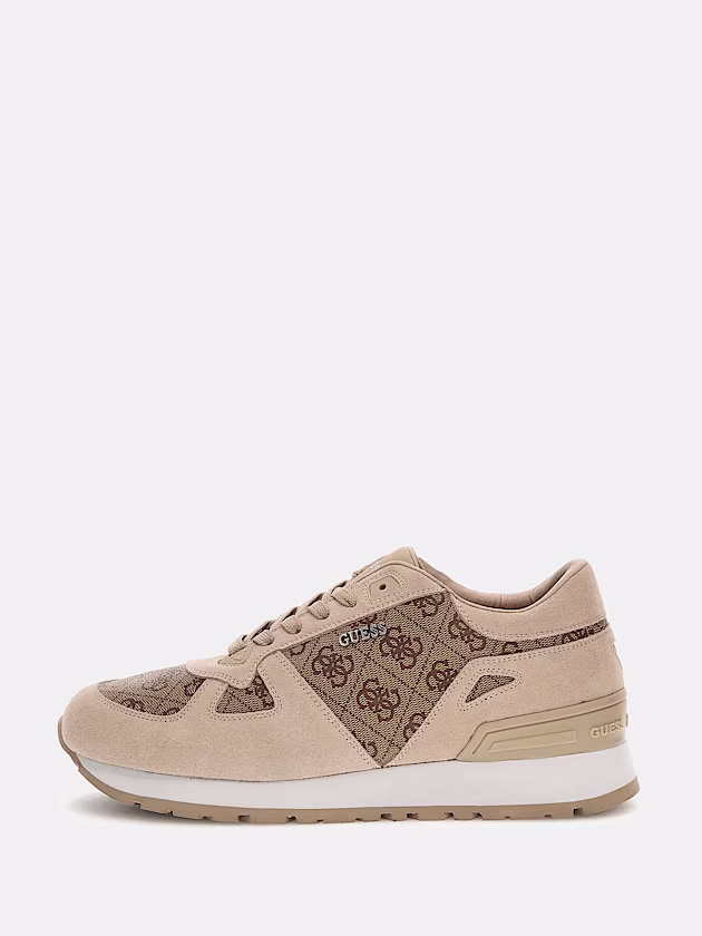 Tresa Leather-Blend Running Shoe - GUESS