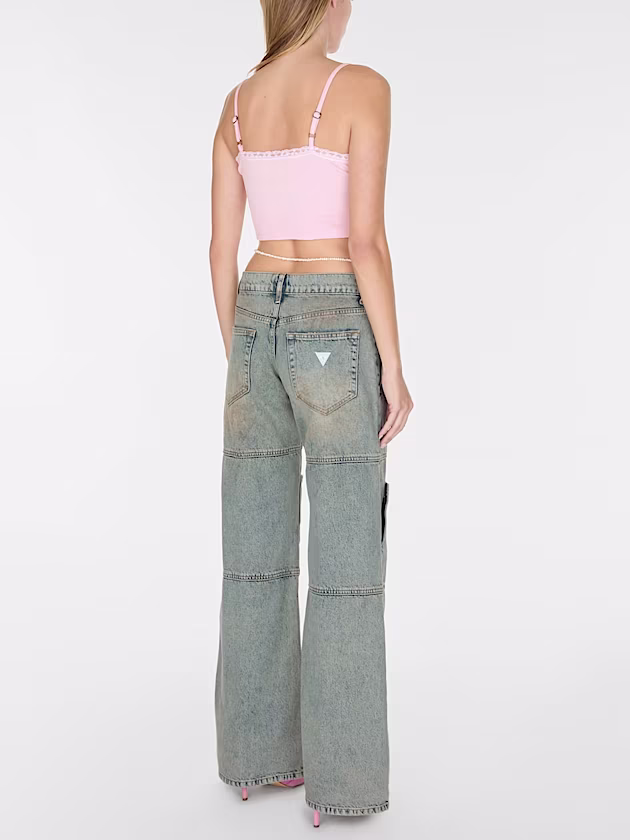 Wide leg utility jeans - GUESS