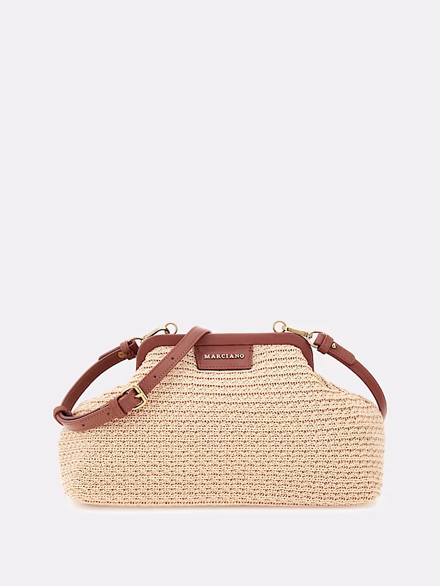 Marciano raffia clutch bag - GUESS