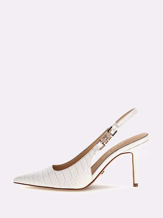 NASSHA CROC-PRINT SLINGBACK - GUESS