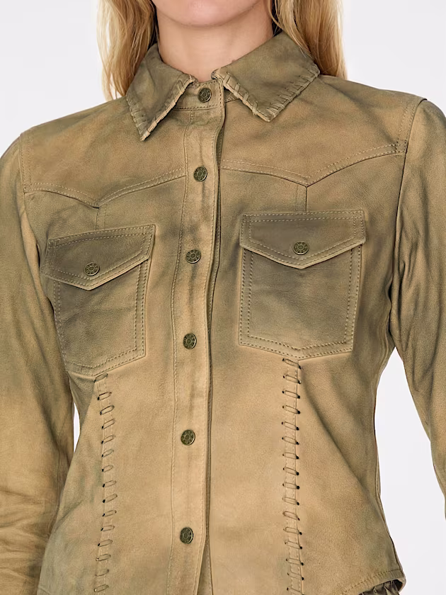 Regular fit suede shirt - GUESS