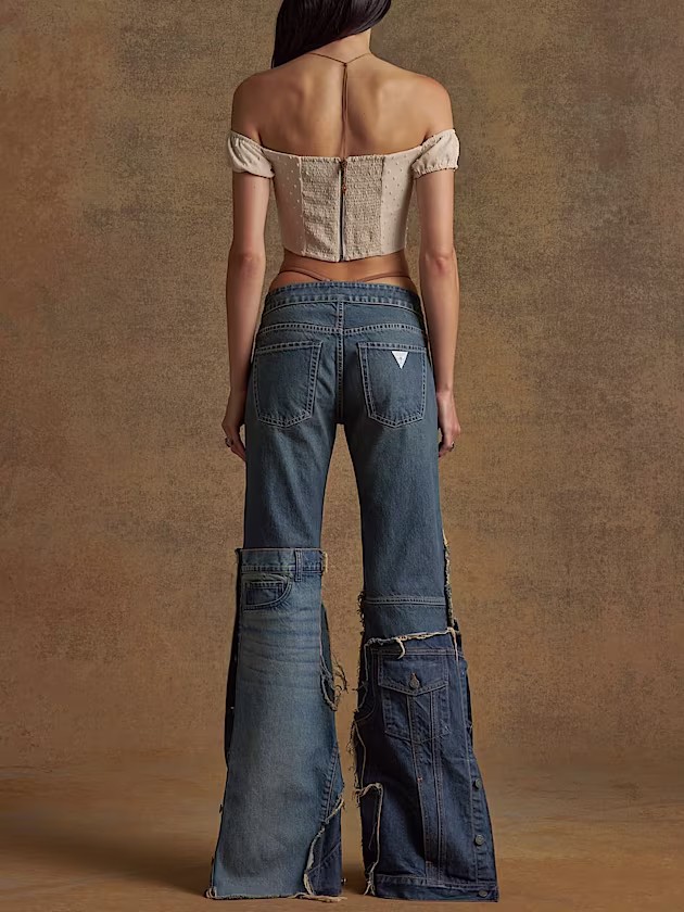 Parchwork denim pant - GUESS