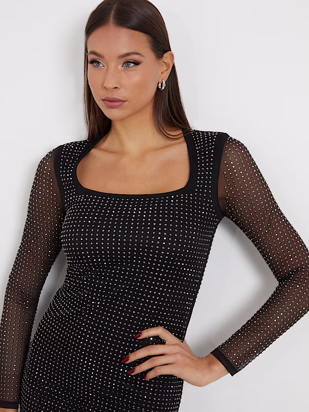 Rhinestones mini dress - GUESS
