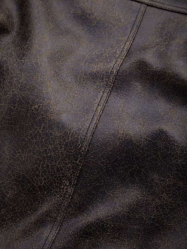 Genuine leather biker jacket - GUESS