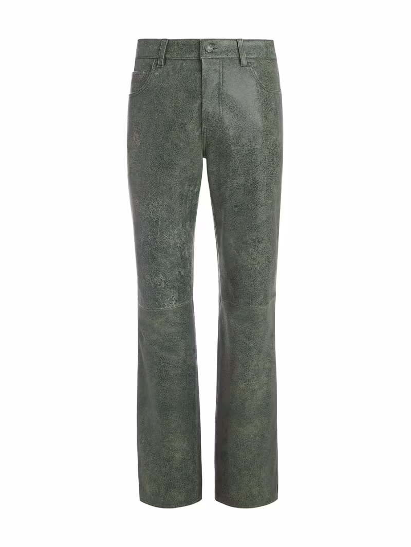 Mid rise flared leather pant - GUESS