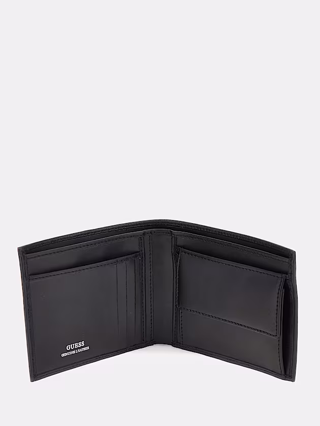 Fidenza genuine leather wallet - GUESS