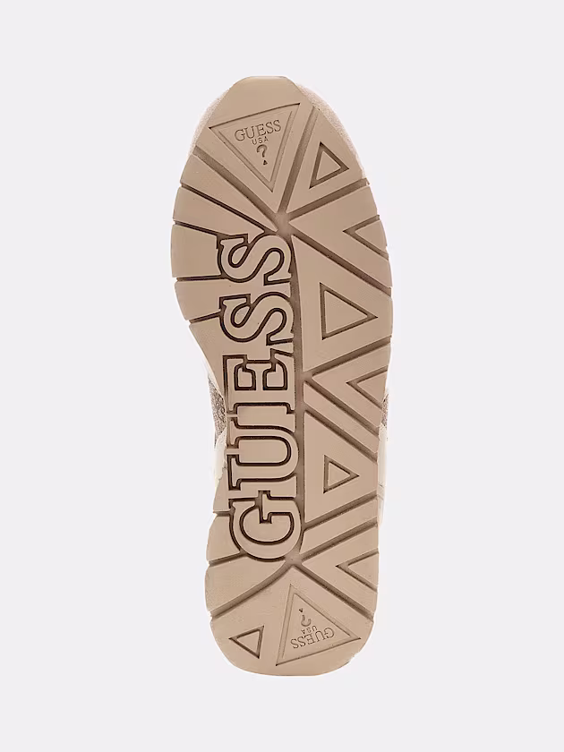 Tresa Leather-Blend Running Shoe - GUESS