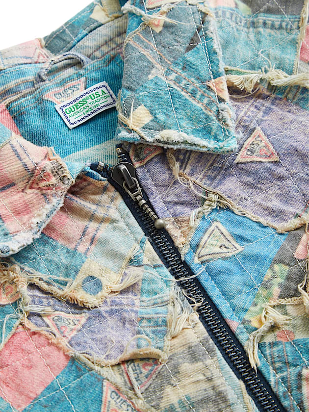 Patchwork print denim jacket - GUESS