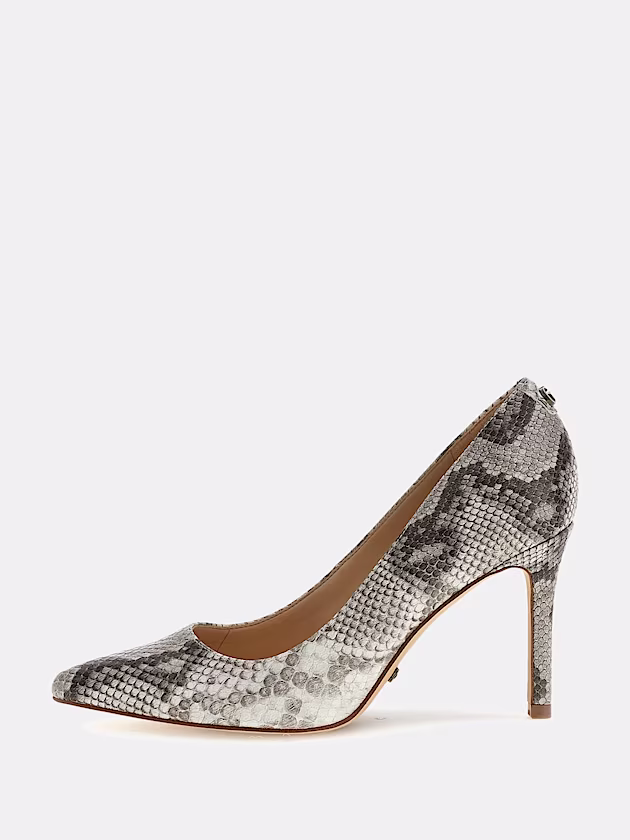 Dabbey Python-Print Court Shoe - GUESS