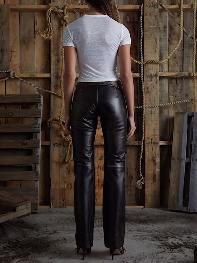 Leather flare pant - GUESS