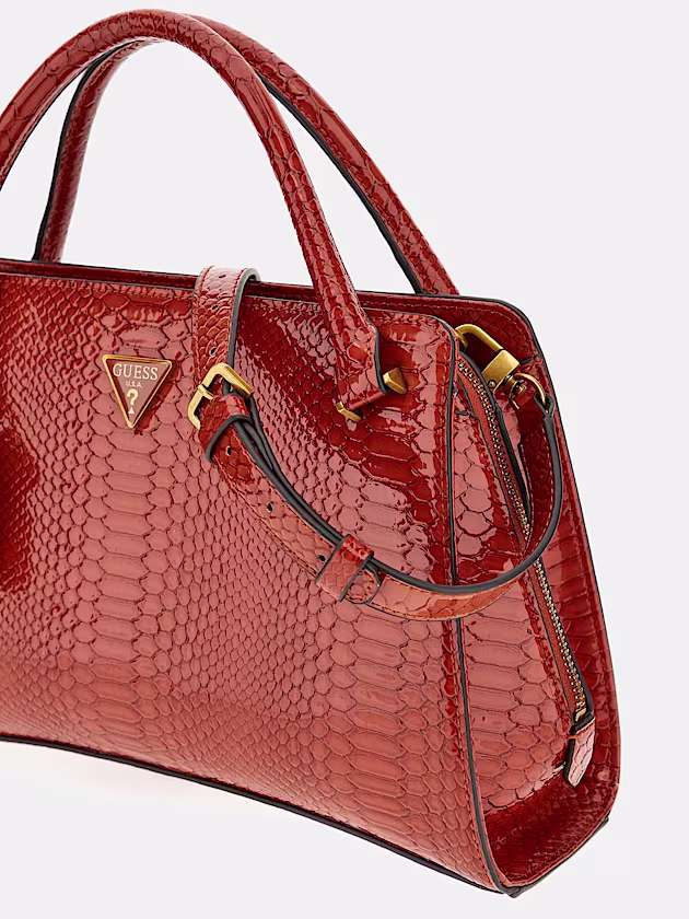 Georgina python-print handbag - GUESS