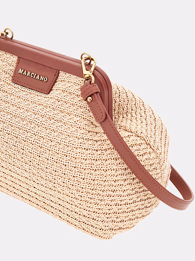 Marciano raffia clutch bag - GUESS