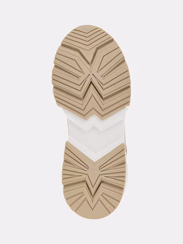 Carrli suede-insert running shoe - GUESS