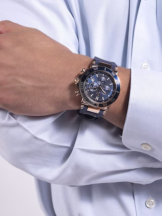 GC leather chronograph watch - GUESS