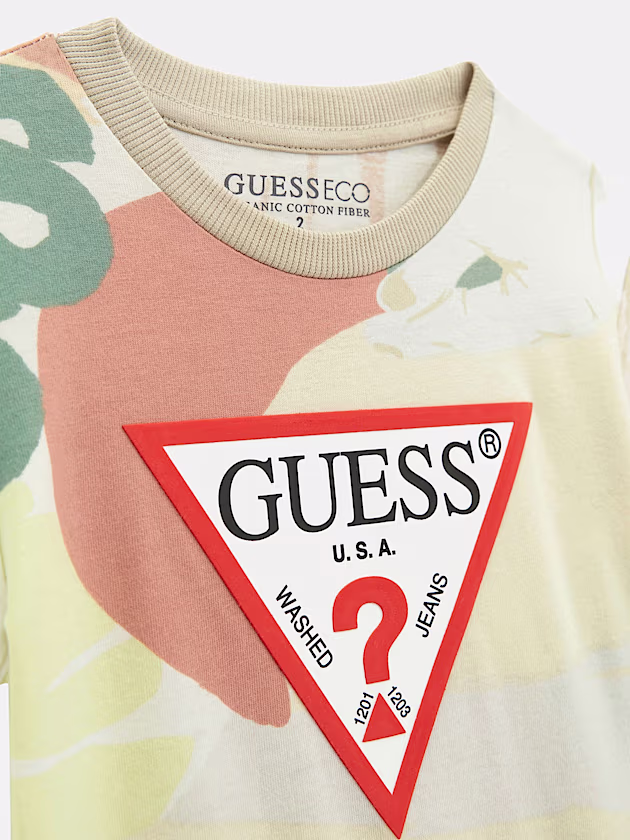 Triangle logo t-shirt and shorts set - GUESS