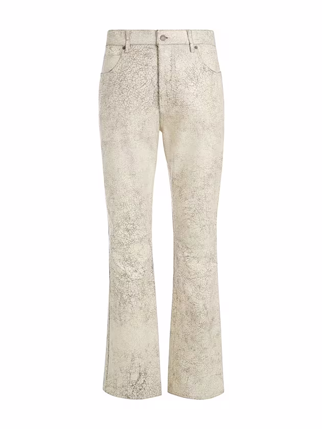 Mid rise flared leather pant - GUESS