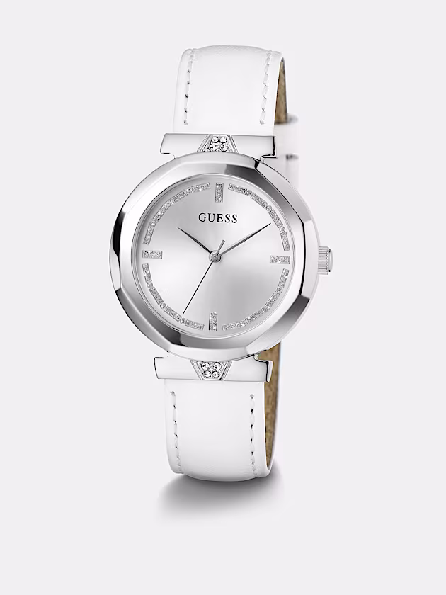 Analogue watch in genuine leather - GUESS