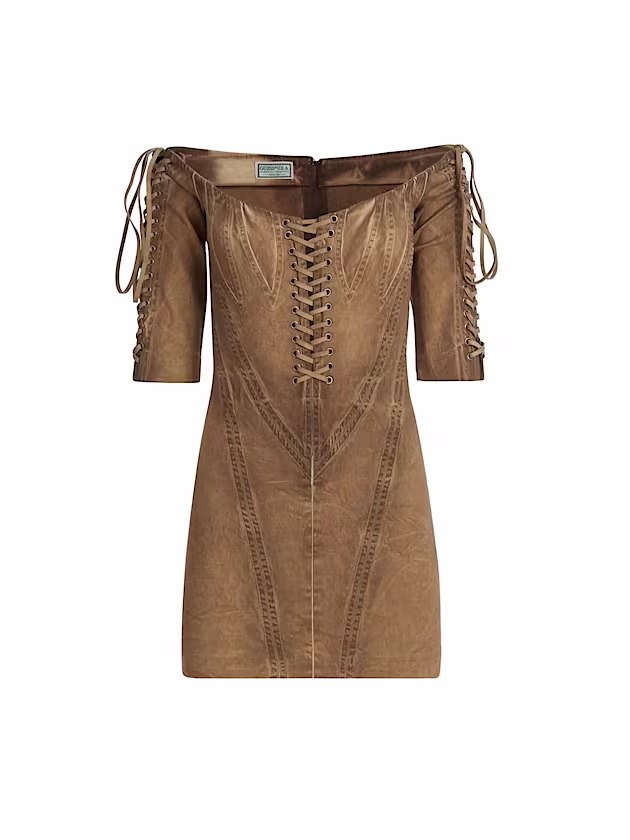 Lace-up mini dress - GUESS