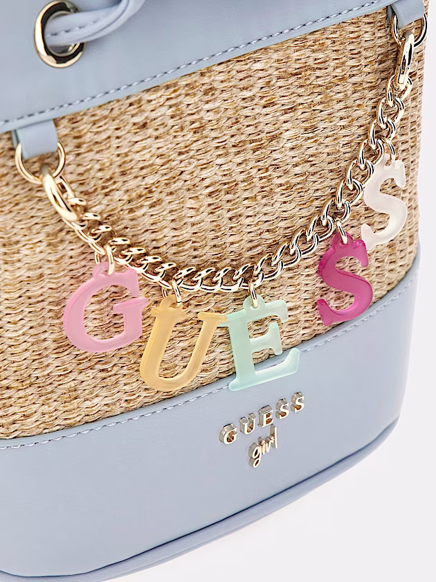 Straw mini bucket bag - GUESS