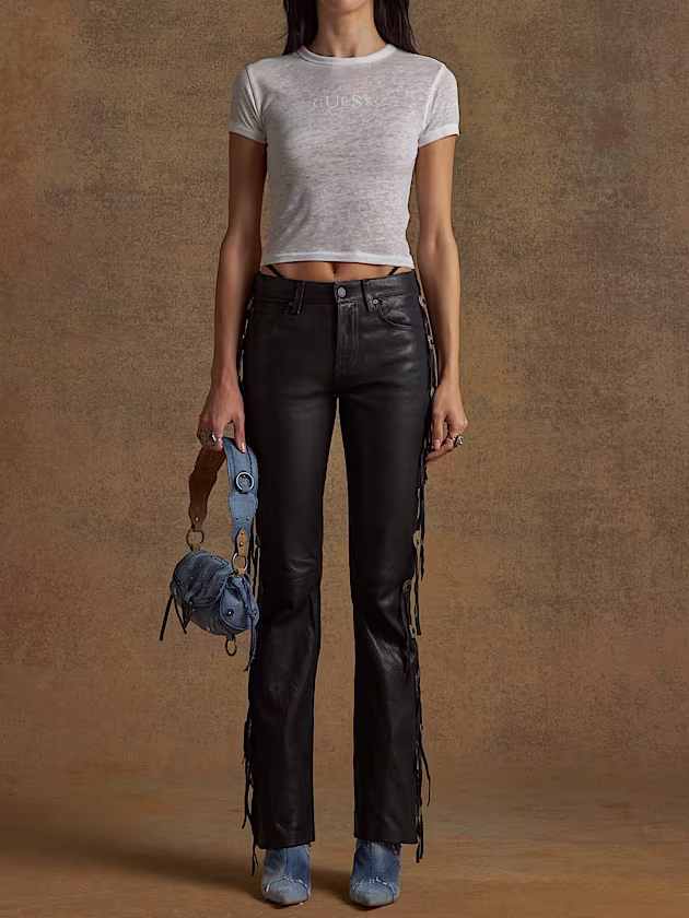 Fringe leather pant - GUESS