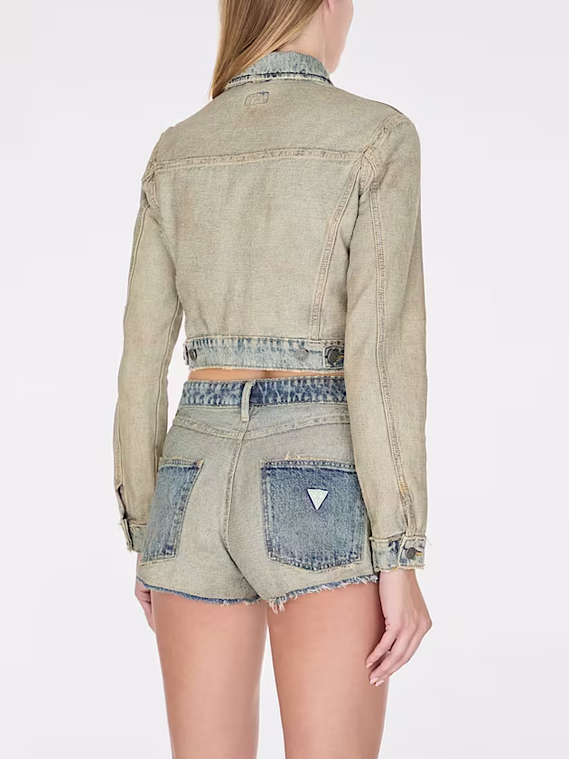 Reverse denim trucker jacket - GUESS