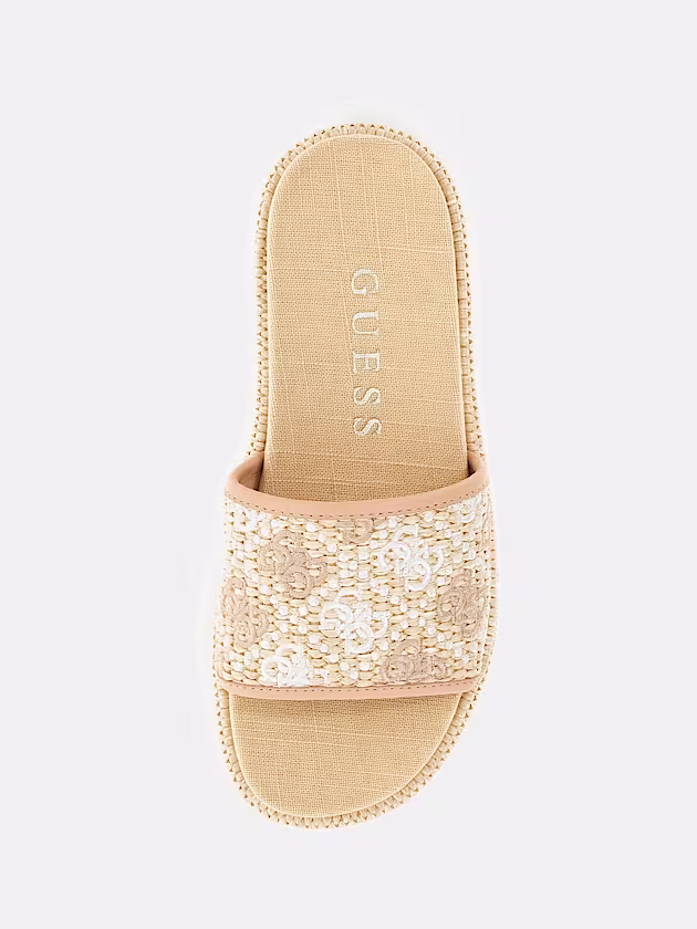 Longlyn leather-blend sandal - GUESS