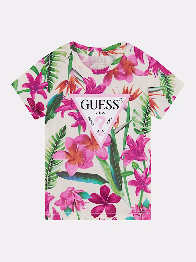 All over floral print t-shirt - GUESS