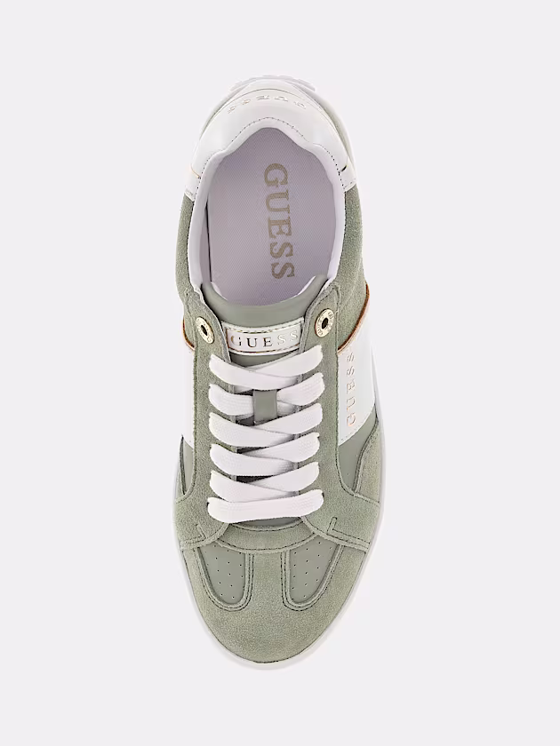 Jrone suede-insert sneaker - GUESS