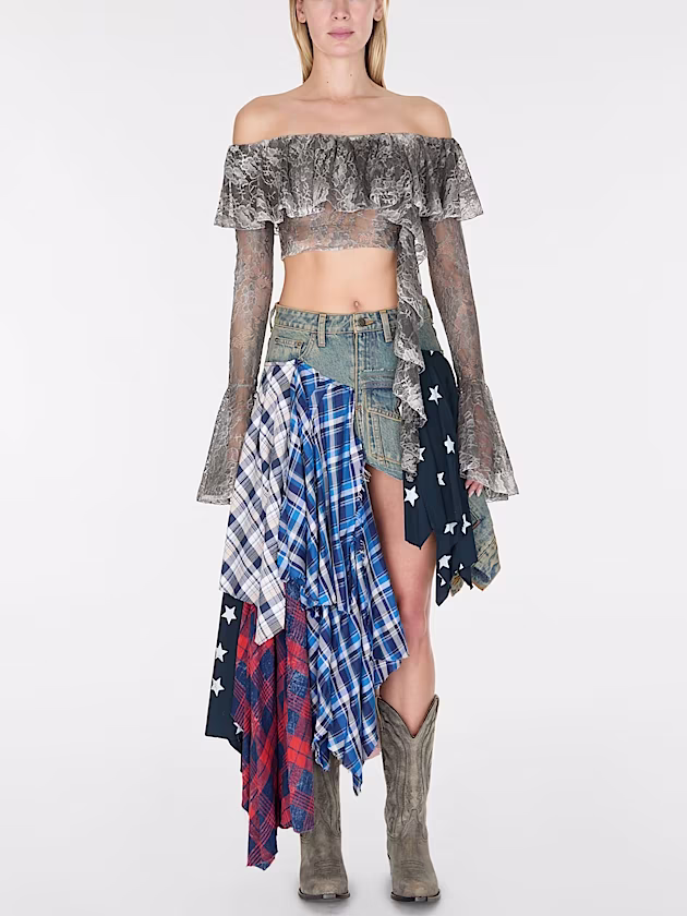 Patchwork denim skirt - GUESS