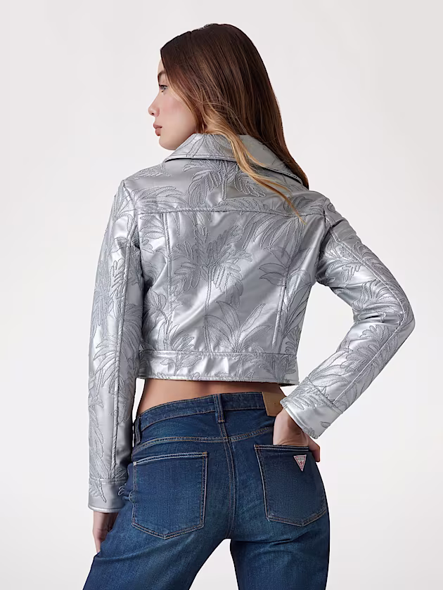 Embroidered trucker jacket - GUESS