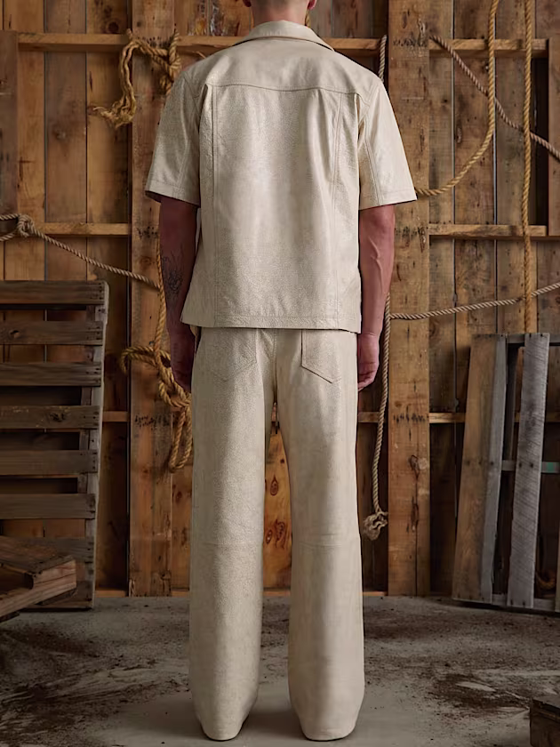 Leather regular pant - GUESS