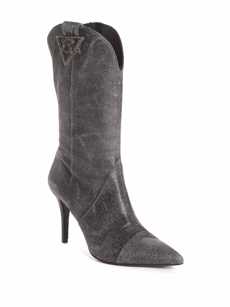 Real leather stiletto boots - GUESS