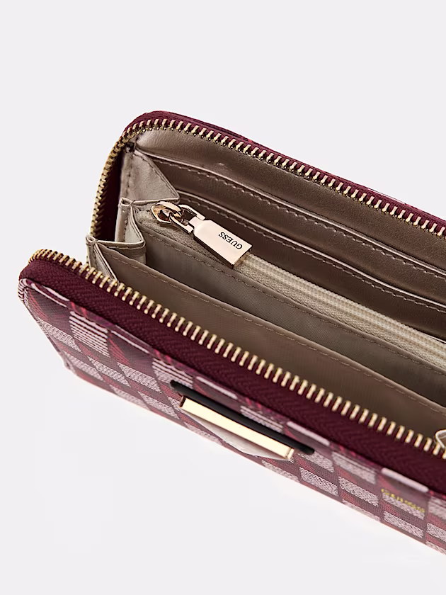 G Wave geometric-print mini wallet - GUESS