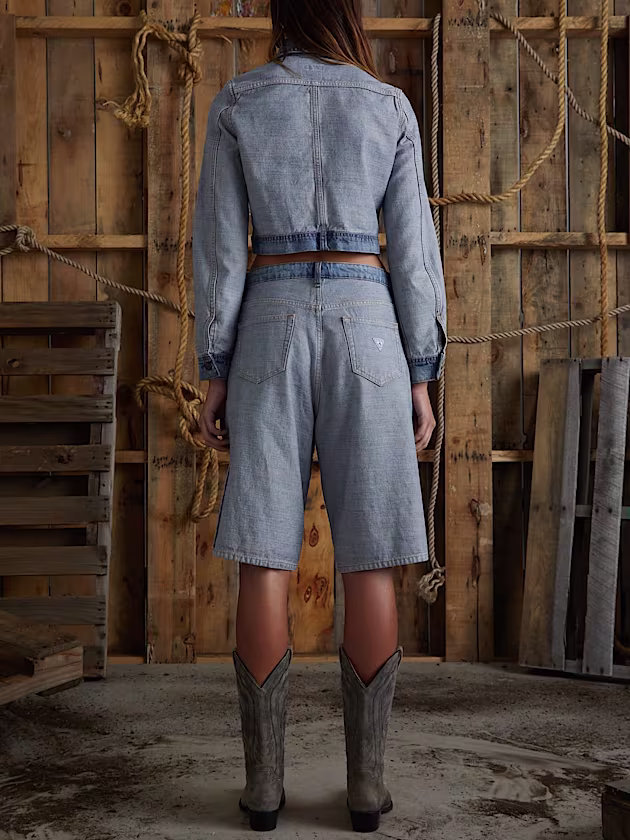 Reverse denim shorts - GUESS