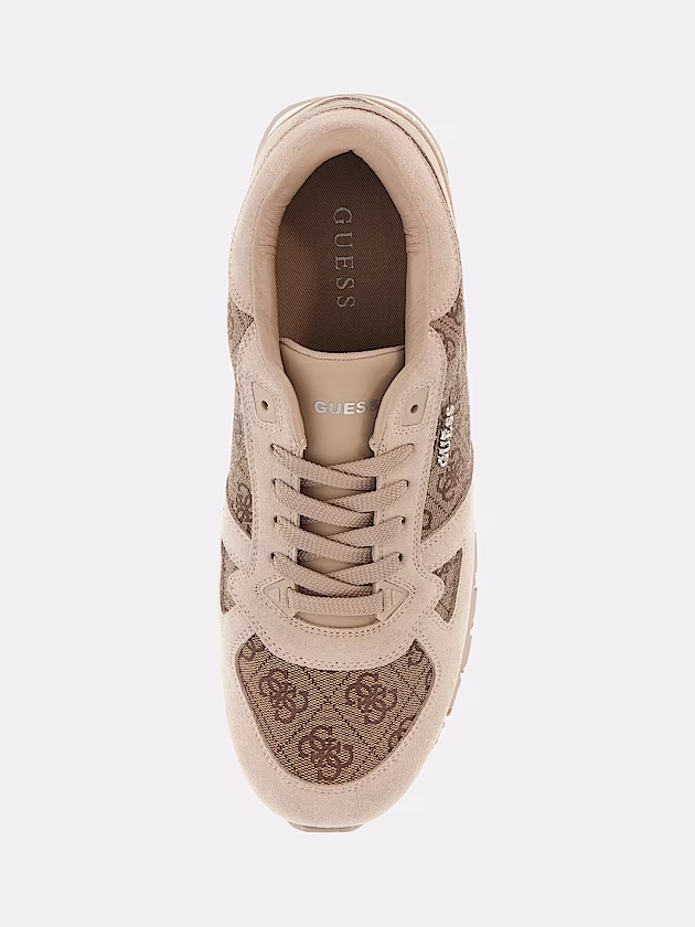 Tresa Leather-Blend Running Shoe - GUESS