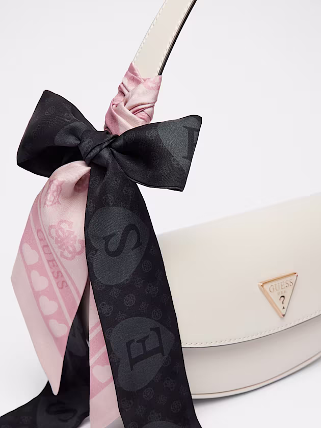 Logo and hearts silk bandeaux - GUESS