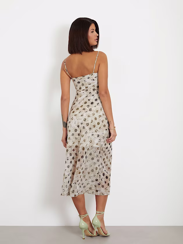 Polka dots long slip dress - GUESS